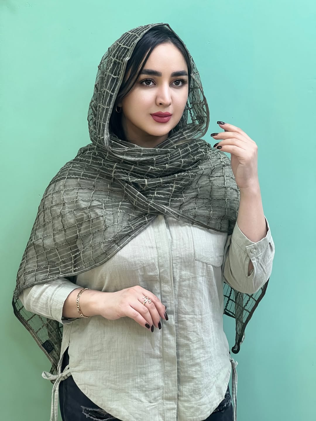 شال توری کارشده