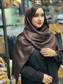 شال ژاکارد وارداتی قهوهای با ایستایی عالی