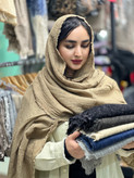 شال کنفی پرزی لبه ریش وارداتی پاییزه بهاره