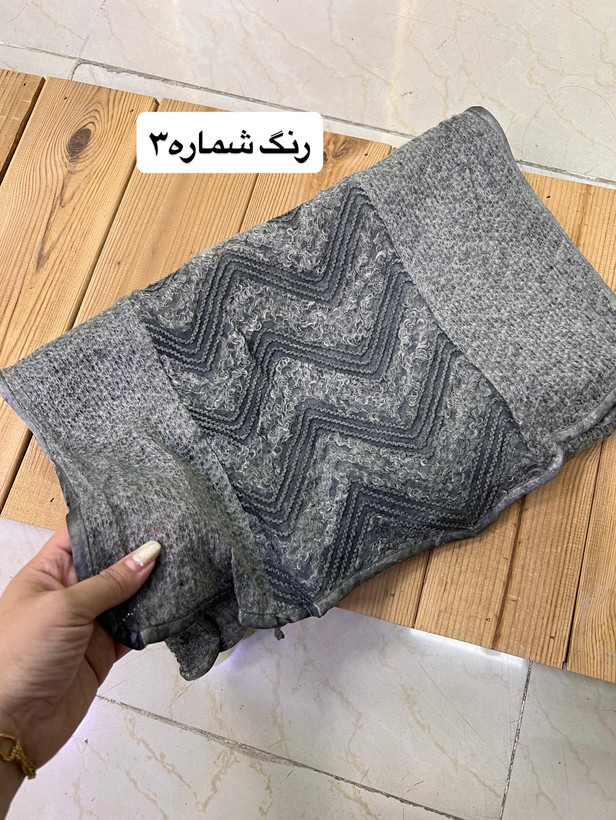 شال توری گونی بافت پُرزی سبک پاییزه بهاره
