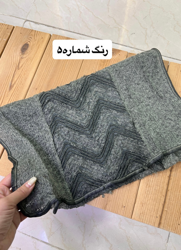 شال توری گونی بافت پُرزی سبک پاییزه بهاره