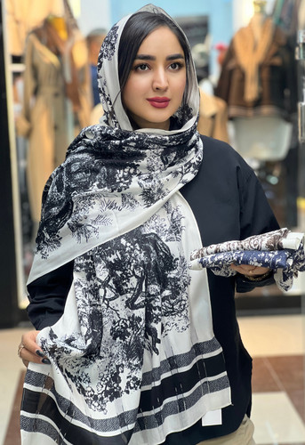 شال ابریشم ویسکوز دیور جنگلی وارداتی