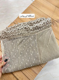 شال مجلسی دوتیکه تورو حریر پلیسه کاربردی وارداتی