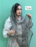 شال گیپور عنکبوتی طرح پوست حیوانات لبه سکه ای وارداتی