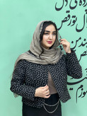 شال سنگشور لبه گیپور گل رز وارداتی