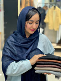 شال حصیری لبه ریش لمه جذاب بارنگهای ترند