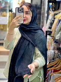 شال نخی مربعی کمی شاین مدل فیونا