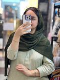 شال نخی مربعی کمی شاین مدل فیونا
