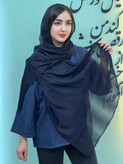 شال ابریشم میله ای وارداتی قهوهای ،سورمهای،مشکی