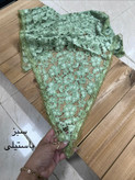 مینی اسکارف دانتل لبه گیپور مخمل کوب قواره۹۰ - استوک