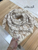 مینی اسکارف دانتل لبه گیپور مخمل کوب قواره۹۰ - استوک