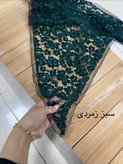 مینی اسکارف دانتل لبه گیپور مخمل کوب قواره۹۰ - استوک