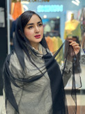 شال حریر کریشه مشکی سبک وارداتی