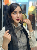 شال حریر کریشه مشکی سبک وارداتی