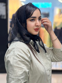 مینی اسکارف توری مشکی حاشیه عدسی طرح پاپیونی قواره۷۵
