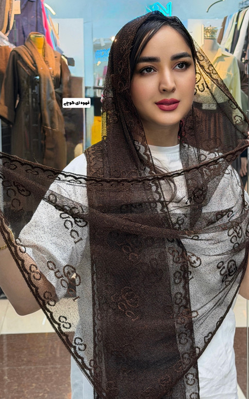 شال گیپور طرح مارک سورمه ای،مشکی،قهوه ای