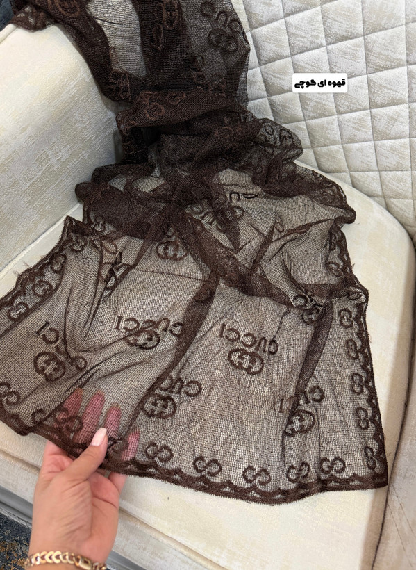 شال گیپور طرح مارک سورمه ای،مشکی،قهوه ای