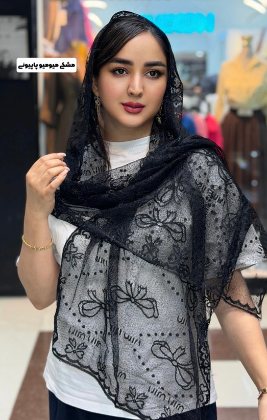 شال گیپور طرح مارک سورمه ای،مشکی،قهوه ای