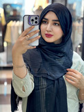 شال نخی مشکی نگینی وارداتی