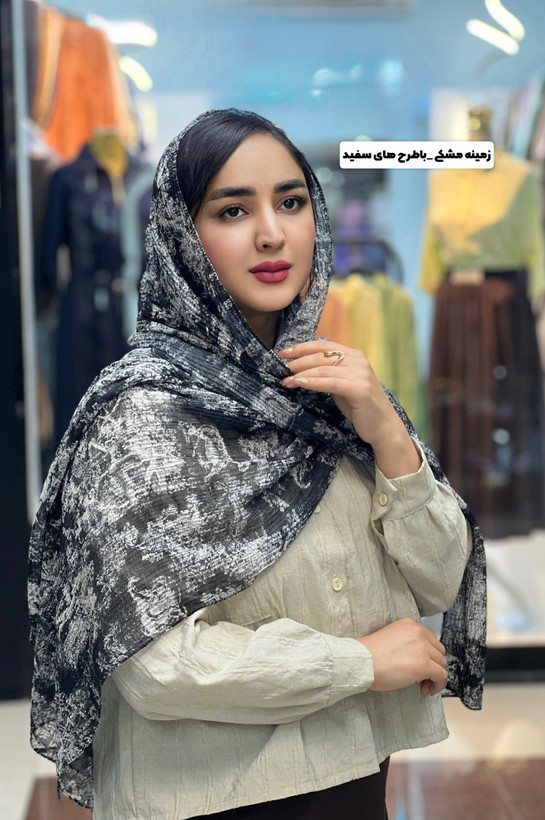 شال حریر پلیسه دیور جنگلی وارداتی نرم و سبک