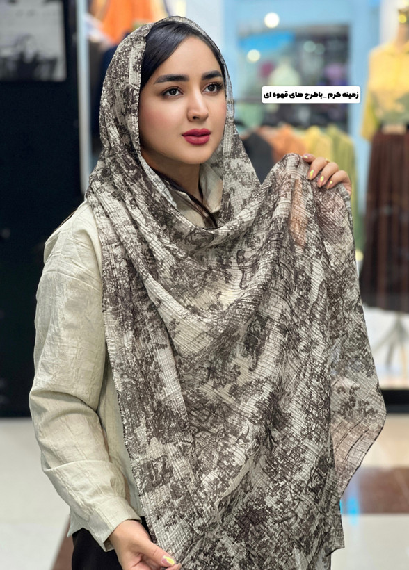 شال حریر پلیسه دیور جنگلی وارداتی نرم و سبک