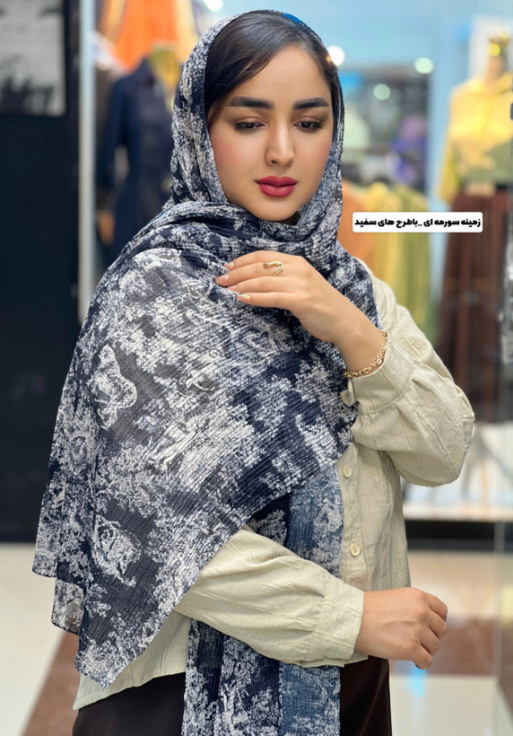 شال حریر پلیسه دیور جنگلی وارداتی نرم و سبک