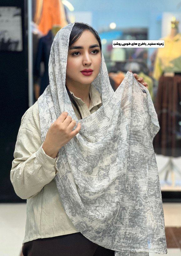 شال حریر پلیسه دیور جنگلی وارداتی نرم و سبک