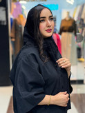 مینی اسکارف گیپور مشکی وارداتی قواره۹۰