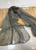 شال دوتیکه حریر گیپور وسط عدسی وارداتی