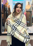 شال کشمیر طرح باربری پاییزه وارداتی