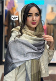 شال نخ لمه طرح باربری و طیفی وارداتی سبک