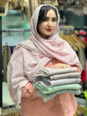شال بوکله لبه ریش برفی وارداتی پاییزه
