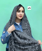 شال سنگشور لبه ریش پاییزه با طرح های برجسته پلنگی وارداتی باکیفیت