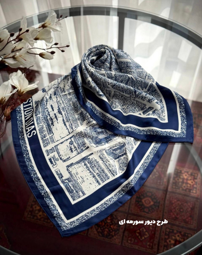 مینی اسکارف ساتن ابریشم وارداتی قواره۷۰