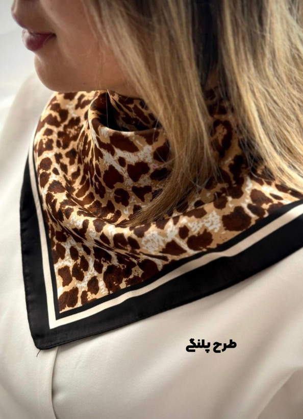مینی اسکارف ساتن ابریشم وارداتی قواره۷۰