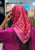مینی اسکارف ساتن ابریشم وارداتی قواره۷۰