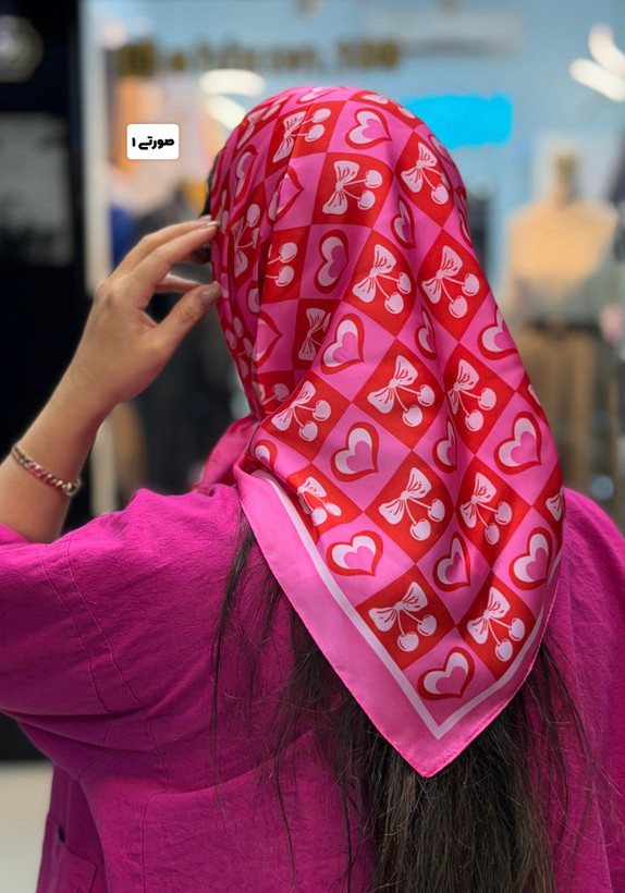 مینی اسکارف ساتن ابریشم وارداتی قواره۷۰