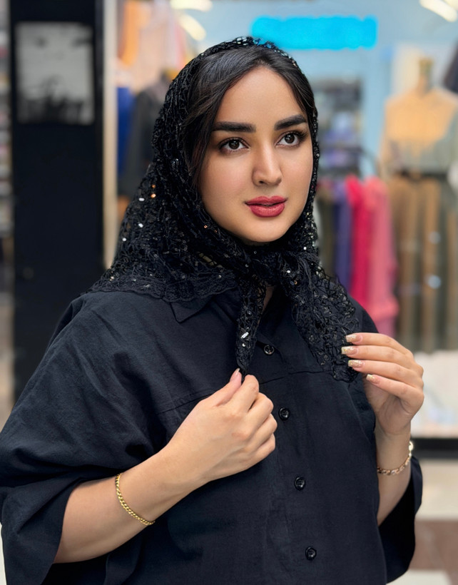 مینی اسکارف تور عنکبوتی پولکی قواره۸۰