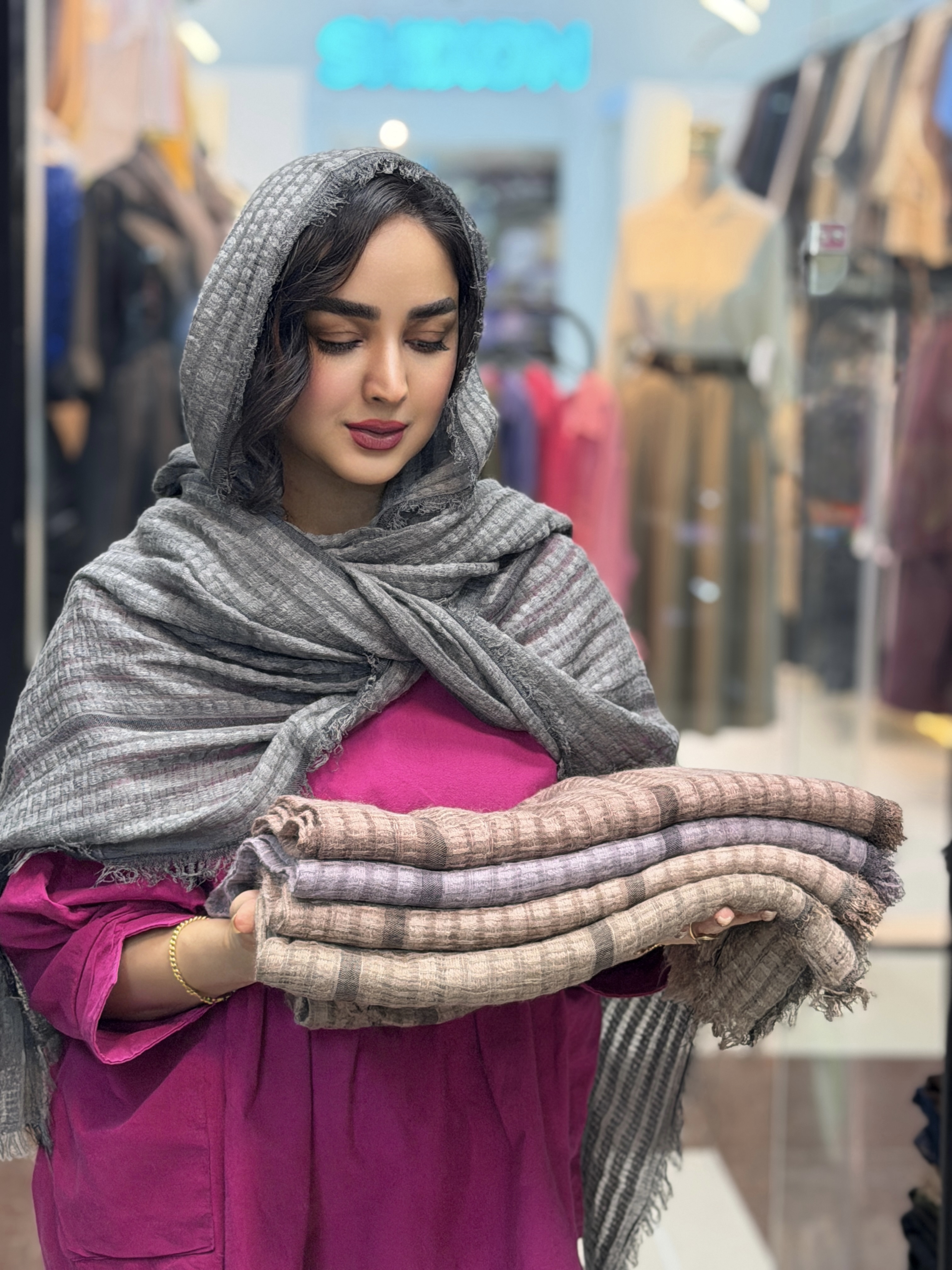 شال سنگشور لبه ریش پاییزه وارداتی