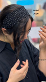 تل گیپور دانتل نگینی و ساده سفید و مشکی