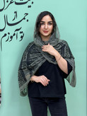 شال ابریشم میله ای طرح دیور وارداتی