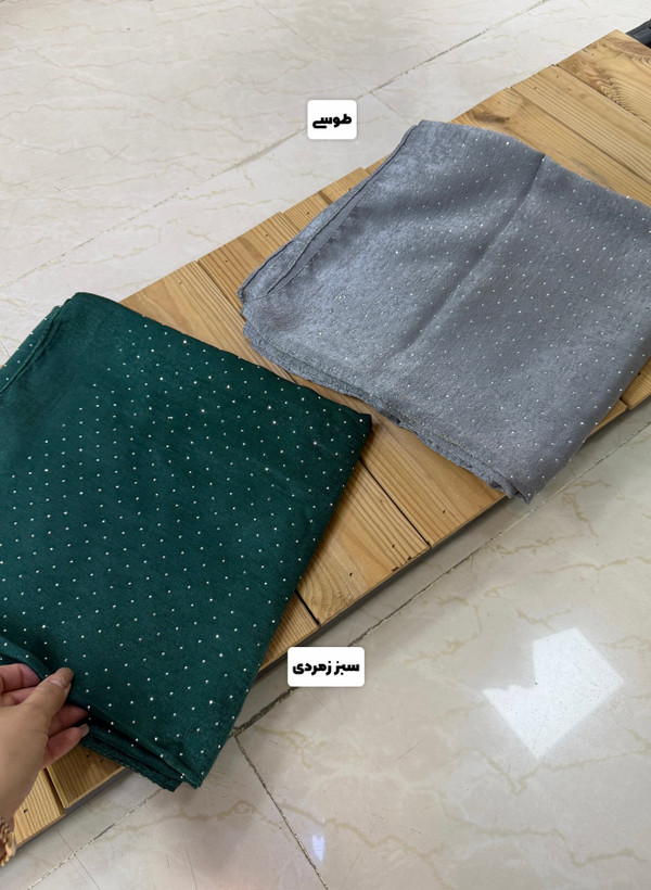 روسری مجلسی کوپرا فول نگین قواره ۱۱۵