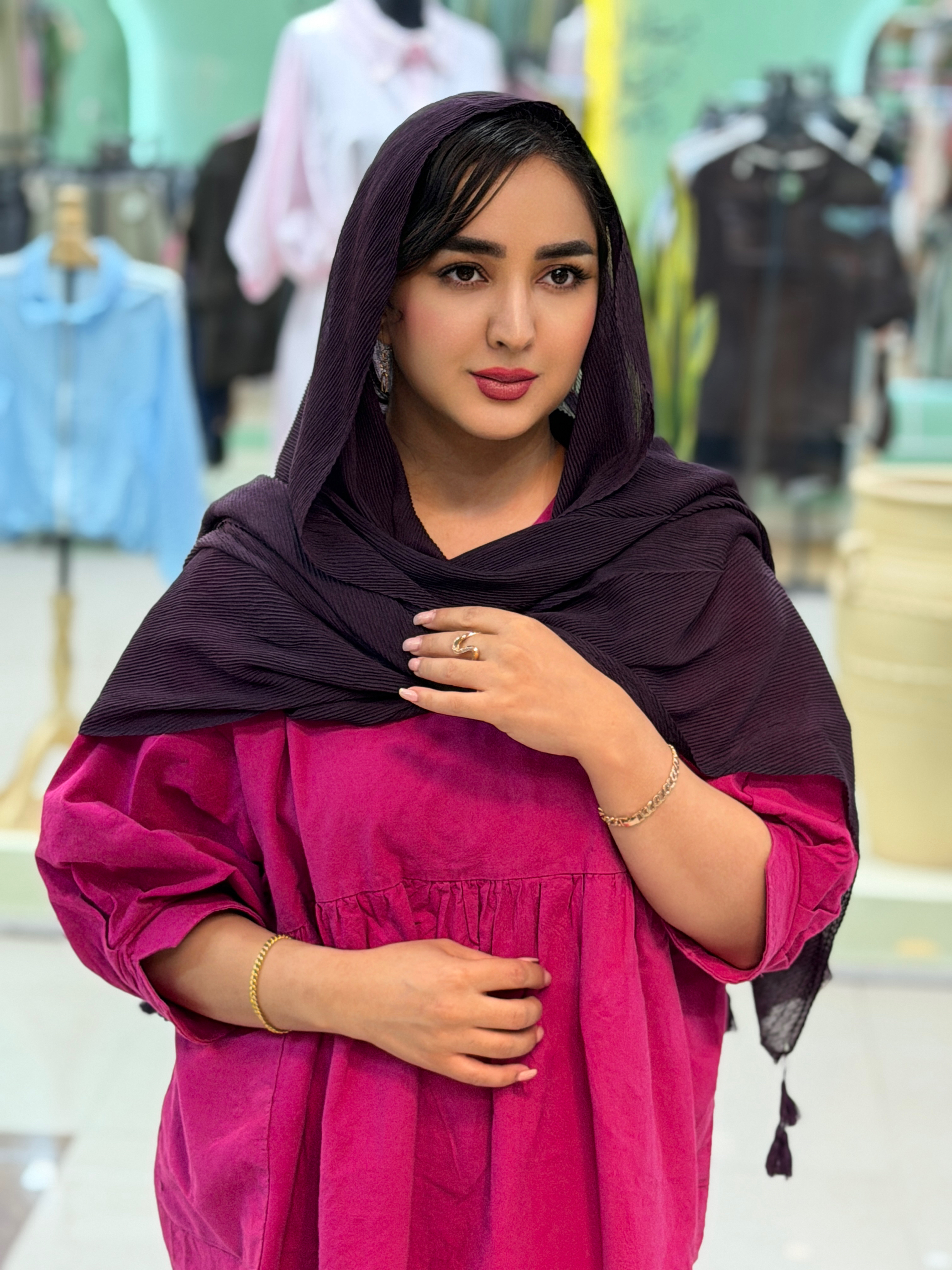 شال پلیسه تیغ ماهی وارداتی نرم و خنک و سبک