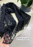 شال حریر مخمل کوب حاشیه گاندوزی برند وارداتی