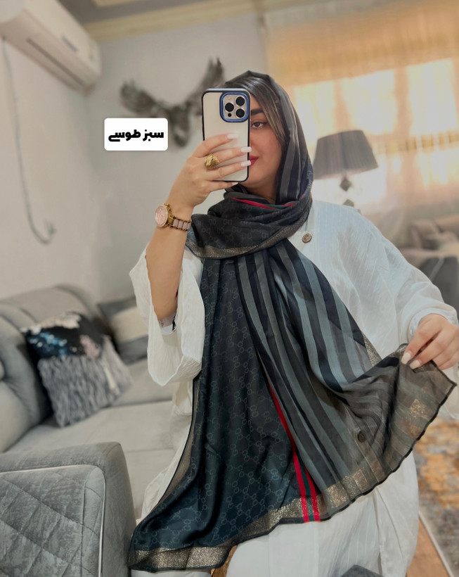 شال ابریشم ژاکارد گوچی وارداتی