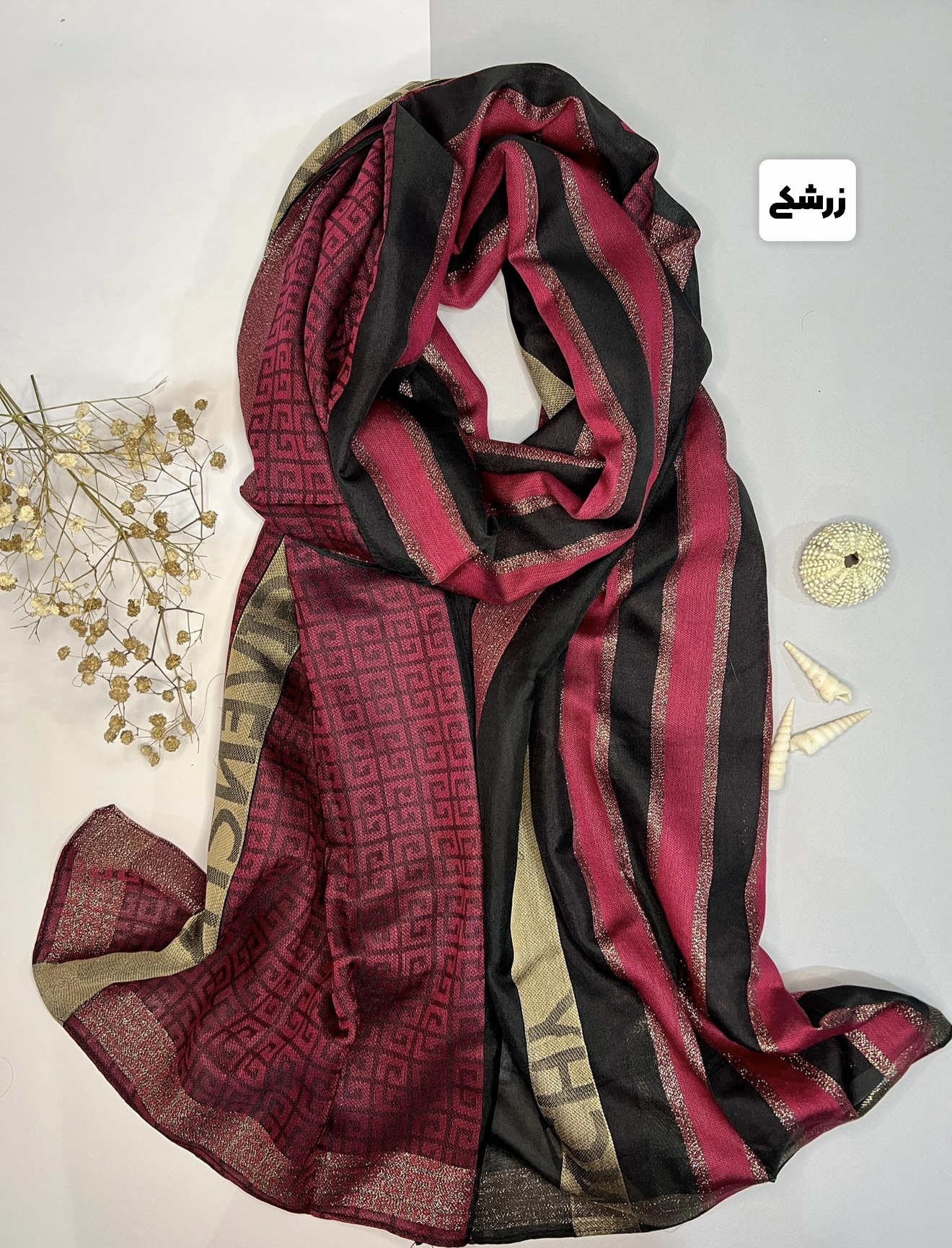 شال ابریشم ژاکارد گوچی وارداتی