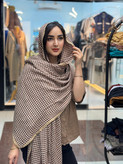 شال نخی پیچازی وارداتی پاییزه در طرح های میکس