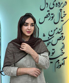 شال توری کرکره ای قهوه ای